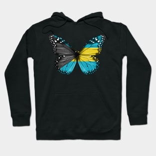 Bahamian Flag  Butterfly - Gift for Bahamian From Bahamas Hoodie